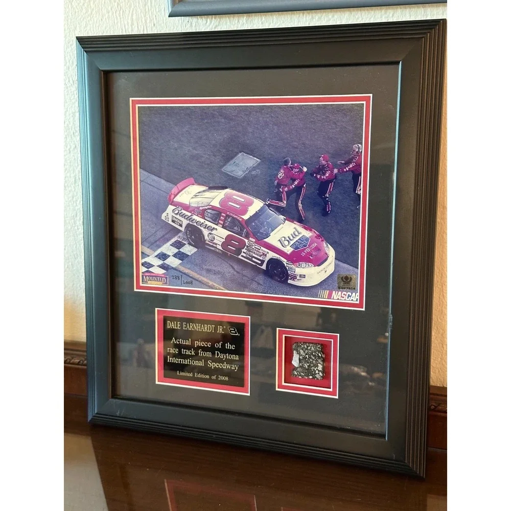 2004 Dale Earnhardt Jr Framed‎ Photo w/ Piece of Race Used Track Ltd 2008 17x15